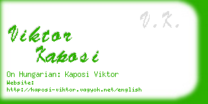 viktor kaposi business card